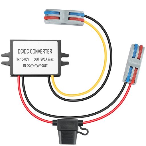 降压コンバータ:DC 10V~60Vから5V 5A 降圧コンバータ、安定した性能と95%以上の変換効率、耐久性と優れた熱保護 電圧範囲: 入力電圧:10V への 60V; 出力電流: 5A; 最高の出力電力: 25W 小さいサイズおよびあらゆる適用に置くこと容易; コンバーターは耐震性、防水、ちり止め、安定したおよび信頼できる質です インテリジェント保護:出力短絡保護、過電流保護、過熱保護をサポートします 取付け:取付けること容易ブースト キー 90°MAX の引きはワイヤーを、押しますブースト キーを堅く挿入します; コンバーターに赤いおよび黒いワイヤーがあり、赤は肯定的な電極に接続され、黒は否定的な電極に接続されます 広い適用:使用の広い範囲、優秀な電圧減力剤は車の音声、通話装置、モニタリング システム、タクシーの広告スクリーン、ゴルフカート、ボート、LED ライトに等使用することができます