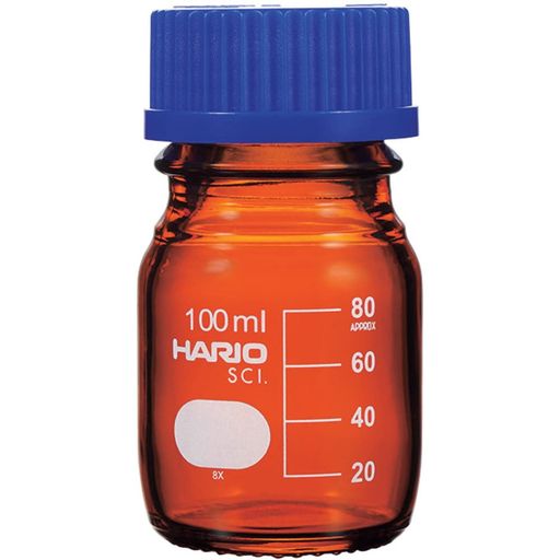 HARIOボトル耐熱ねじ口瓶(茶)100mlNBB-100-SCI