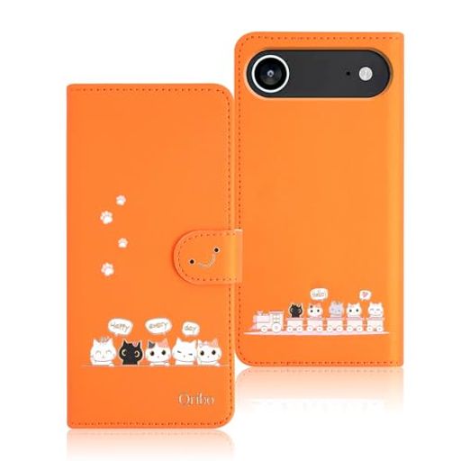 Rakuten - Qribo適用のiPhoneAirケース手帳型いphoneair手帳ケースシンプルなのに可愛いデザインエンボス加工猫柄うれしい気持ち6.5インチ対応アイフォンairケースiphoneエアカバーiPhoneAir