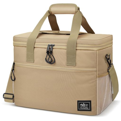 🧊 製品サイズ(約): 横40cmx高さ30cmx幅25cm 本体容量(約): 35L(350ml缶x25本縦置 500ml缶x25本縦置 重量(約): 0.8kg 材質: 本体:表地=高密度オックスフォードクロス、裏地=PEVA、断熱材=ポリエチレンフォーム(5mm厚)、中敷=ポリエチレン(1.0mm厚) 🧊 【900D高密度保冷バッグなら、やっぱり2025最新4層断熱 】1900Dオックスフォードクロス、超撥水、耐摩耗性、耐水圧25,000mmで水濡れに強いTPE加工の表生地。2高保温性不織布35mm厚さポリエチレンフォーム、減震、耐衝撃4PEVA素材、PEとEVAの混合物であり、保温保冷。 🧊 【クーラーボックスが選べる理由!長時間保冷・保温 折りたため可能】蓋の上にある小窓より中のものを出し入れできてクーラーバックの中の冷気が逃げにくい、取り出し口を搭載し、ファスナーを開け閉めせずに中身を取り出すことが可能。厚さ1.5cmのポリエチレンフォームが外気の熱をシャットアウトし、48時間の保冷力を持続させます。内部に保冷剤などを入れられて保冷効果を保つ。