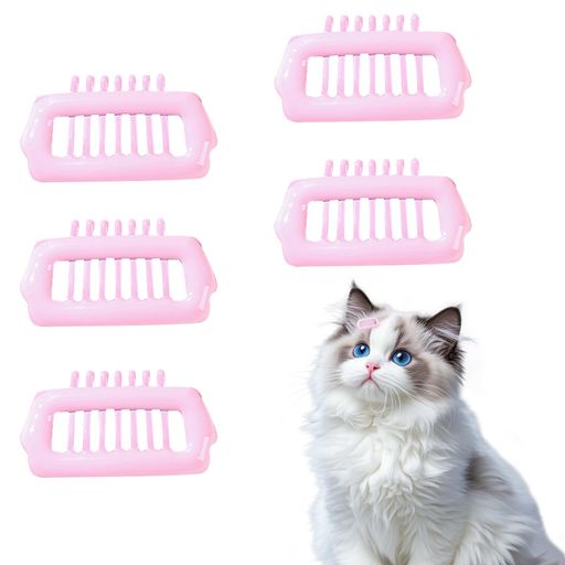 小型犬用ヘアアクセサリー5点セットうさ耳付きかわいいペット用ヘアピン&BBクリップグルーミングや写真..