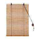 YITIANBAMBOOART竹すだれ2本セットカーキ幅88CMx丈170CM竹ロールスクリーン簾屋内屋外竹ブライド巻き上げ機能目隠し遮光遮熱日除け日よけ防止風...