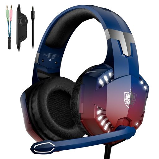 YOTMSゲーミングヘッドセットPS5ヘッドセットノイズキャンセリングマイク付き3.5MM有線ゲーミングヘッドホンスイッチヘッドフォン重低音LEDライトコントローラーミュート付き軽量ゲーム… YOTMSゲーミングヘッドセットPS5ヘッドセットノイズキャンセリングマイク付き3.5MM有線ゲーミングヘッドホンスイッチヘッドフォン重低音LEDライトコントローラーミュート付き軽量ゲーム…