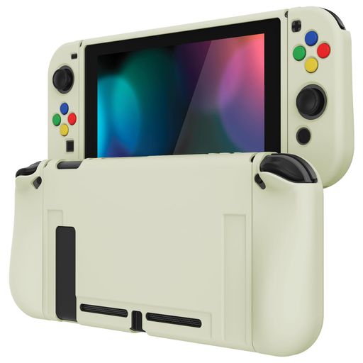 PlayVitalスイッチに対応する保護ケース、Switchに対応用ソフトTPUスリムケースカバーカラフルなABXYボタンキャップ付き【アイボリー】 PlayVitalスイッチに対応する保護ケース、Switchに対応用ソフトTPUスリムケースカバーカラフルなABXYボタンキャップ付き【アイボリー】