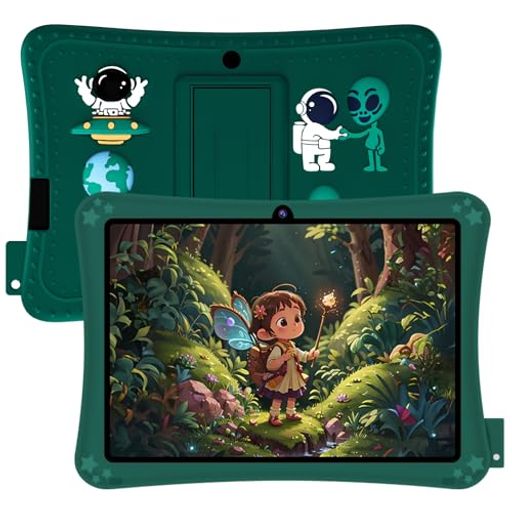 ANDROIDタブレットWI-FIモデル、タブレット7インチ、子供用たぶれっと、RAM2GB/ROM32GB、GMS認証、1024X600IPSディスプレイ、2MPカメラTABLET、2.4GWIFI、BLUETOOTH、キッズ(GREEN)