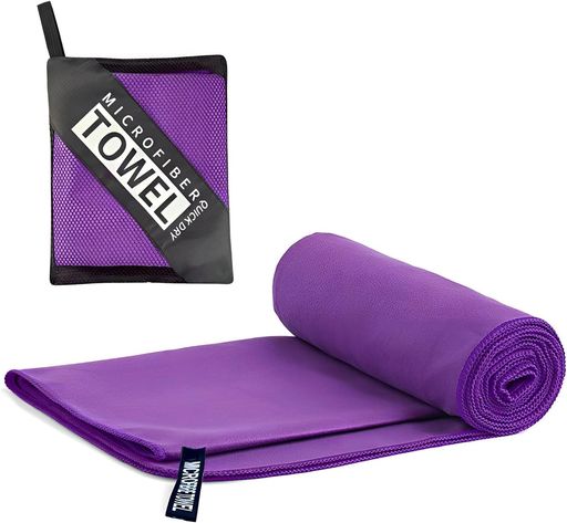スポーツタオル速乾タオル高吸水肌に優しい生地、マイクロファイバー、軽量、保管と持ち運びが簡単、収..