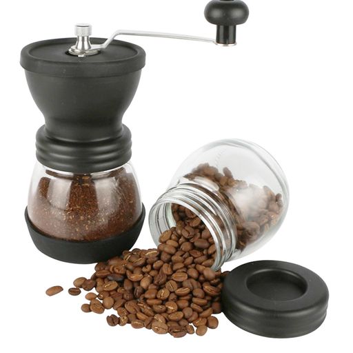 コーヒー豆を挽く。 手動コーヒーグラインダーには、挽いたコーヒーやコーヒー豆を屋外に保管するための透明なガラスジャーが2つ付いています。シリコン製の蓋は手触りが柔らかく、コーヒー豆を簡単に入れることができます。滑り止めシリコンベースは、挽く過程でコーヒーグラインダーを所定の位置に保ちます コーヒーグラインダーはセラミックバリが特徴で、正確で均一に挽くことができます。豆の過熱を防ぎ、コーヒーの風味を大幅に維持します。この手動コーヒーグラインダーは、コーヒー愛好家にとって最良の選択肢です 調節可能なグラインドセレクターが内蔵されたこの手動コーヒーグラインダーは、いつでもどこでもコーヒーを挽くことができます。グラインドの粗さを完全にコントロールするのはとても簡単です。フレンチプレスコーヒー、ドリップコーヒー、エスプレッソ、トルココーヒーなどを作る際に、豆の粗さを正確にコントロールできます 延長されたステンレススチールのハンドルにより、少ない労力でコーヒー豆を挽くことができます。手動コーヒーグラインダーは電池や電気を必要とせず、騒音なく静かな朝を楽しむことができます。