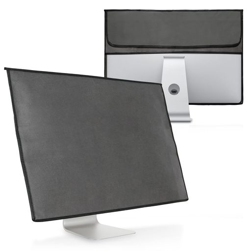 kwmobile 24-26”モニター対応 モニターカバー - デスクトップ パソコン 画面用 ダークグレー