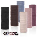 Wonninek120個セットヘアゴム髪ゴムあとがつかないヘアゴム大人高弾性太め髪留め黒茶色カラー髪ゴムおしゃれエレガントヘアアクセサリーレディースメンズ髪飾り女の子結婚式入学式通学…