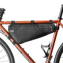GORIX(ゴリックス)フレームバッグロードバイク自転車大容量3L撥水防水ジッパー細いトライアングルバッグ(GX-FBWEB)おしゃれサイクルバッグMTBクロス...