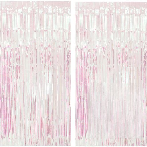 タッセルカーテンキラキラ【2枚セット】BRAVESHINE半透明キラキラカーテン100cm*200cm誕生日パーティー..