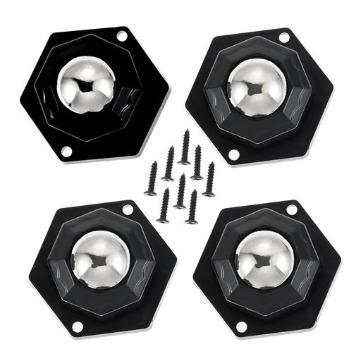 ボール車輪キャスター4個セット貼るキャスター耐荷重約80KGスムーズに360度回転SURIEEN粘着テープ式キャスターミニキャスター収納ボックスゴミ箱ホイール家具用キャスター台車移動静音(…