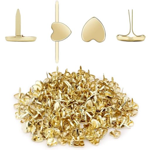 割りピン画鋲画びょうハート型留め具100個セットミニ割りピン押しピンプッシュピン留め具割鋲鉄製多機..