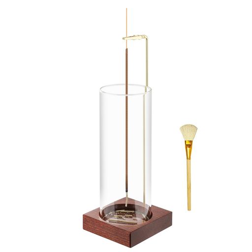 MACUSOOお香立てお香線香立てインテリア灰がこぼれないお洒落可愛い香炉線香立て仏壇書斎瞑想玄関先(ブラウン)