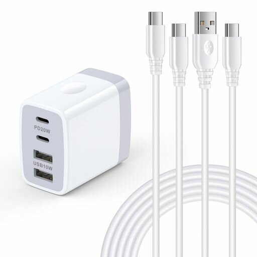 HOOTEKUSBŴ4ݡUSB󥻥30WWITHUSBTYPE-C֥1.8M*2PD20WUSB-C10WUSB-A...