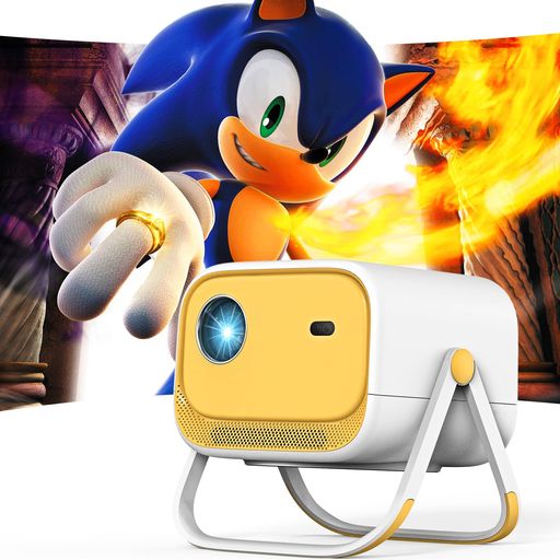 プロジェクター家庭用【360°回転】26000LM1080PFOZULANYモバイルプロジェクター電動フォーカス自動台形..