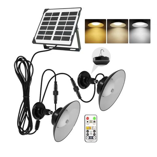 AokyoungLEDソーラーライトペンダント分離型2灯ledセンサーライト【2025昇級版・3つ知能モード】3色温..