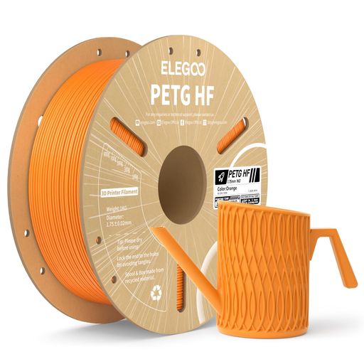 ELEGOO PETG-HF フィラメント オレンジ 高速 耐衝撃 耐摩耗 1.75mm 印刷速度600mm/s対応可能 3D プリンター用フィラメント 寸法精度プラスマイナス0.02mm ほとんどのFDMプリンターに対応 (1KG/スプー…