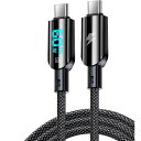 USB-CtoUSB-Cケーブル出力スクリーン表示60W/6APD急速充電E-markerチップ搭載1.2mスマートPhone16ケーブル亜鉛合金シェル高耐久ナイロン編みtypecケーブル充電コードMacBookiPad