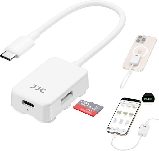 【プラグアンドプレイ、電源不要】JJCType-CカードリーダーMicroSDカードリーダーiPhone高速カードリー..