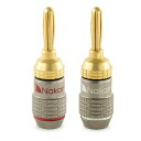 NakamichiFanLockExcelシリーズ24k金メッキバナナプラグ10AWG-18AWGゲージサイズ4mmスピーカーアンプHi-Fiステレオホームシア...