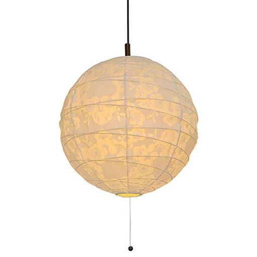 彩光デザイン和照明美濃和紙二重提灯ペンダントライト2灯【電球別売】PN-45透かし梅日本製和風照明和紙..