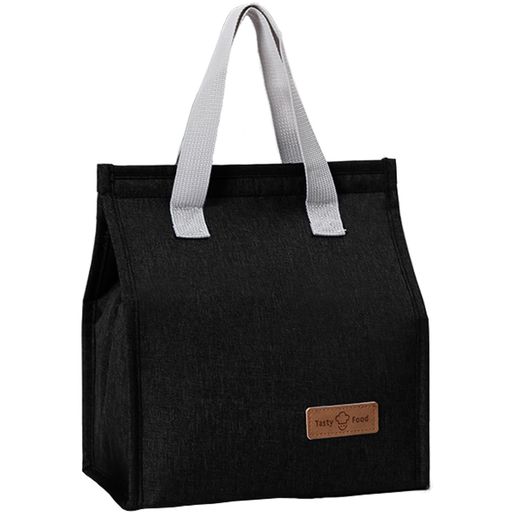 ランチバッグお弁当袋保冷保温厚手大容量防水軽量バッグクーラーランチトート保温断熱通勤通学ピクニック仕事オフィス旅行用男女兼用(ブラック)