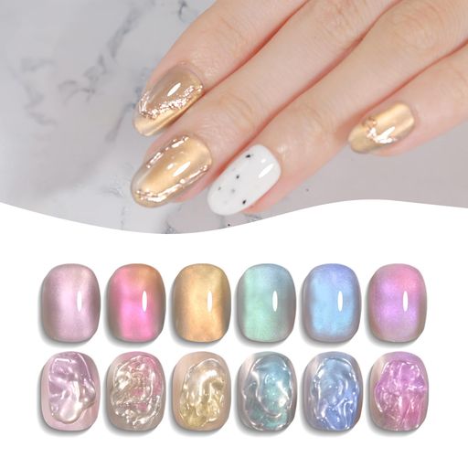 Coikazeマグネットネイル超微粒子ジェルネイルマグネットジェル9Dマグネットネイルジェル磁石付きネイルマグネットギャラクシージェルカラージェル猫目UV/LED対応6色セットジェルネイル…