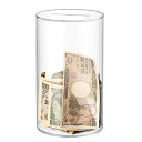 hicocool円筒形の透明な貯金箱|開けられない貯金箱大容量アクリル貯金箱|入金だけして出金できない|毎日、お金が増えていくのを見る、楽しむ(クリアー12*2...