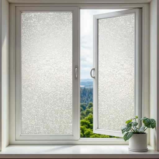 Qualsen窓ガラス目隠しフィルム窓用フィルム目隠しシートめかくしシートすりガラス調静電気吸着タイプU..