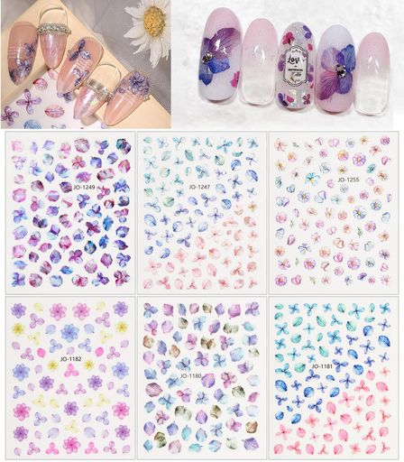 SUCODVERネイルシール紫陽花花ネイル用シールアジサイ花びらフラワー梅雨パープル系春夏6枚セット SUCODVERネイルシール紫陽花花ネイル用シールアジサイ花びらフラワー梅雨パープル系春夏6枚セット