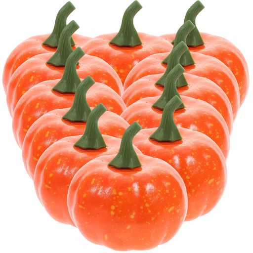 LIOOBOハロウィンかぼちゃ置物シミュレーションカボチャオブジェ小道具ハロウィン飾りパーティー写真道具デコレーション12本
