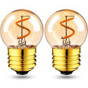 LEDエジソン電球シャンデリア電球E26口金10w相当茶色フィラメントミニ電球2200K電球色1w調光非対応100lm装飾電球PSE認証済み2個入