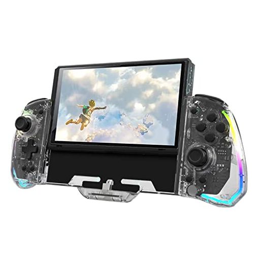 SWITCH携帯モード専用コントローラー一体式コントローラーグリップコントローラー【SWITCH/SWITCH有機ELモデル対応】透明RGBライト背面ボタン本体グリップスイッチコントローラーHD振動TURBO/A… SWITCH携帯モード専用コントローラー一体式コントローラーグリップコントローラー【SWITCH/SWITCH有機ELモデル対応】透明RGBライト背面ボタン本体グリップスイッチコントローラーHD振動TURBO/A…