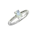 YOTREASUREレディース指輪0.45CT925シルバームーンストーンプレゼント(6.0)