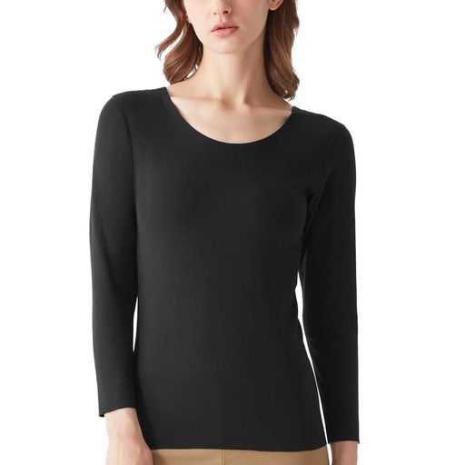 [グンゼ]インナーシャツキレイラボ完全無縫製®ウォーマー綿混起毛8分袖