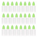 OFOWIN24個ドロップボトルプラスチック20ml半透明タイプ安全キャップ付きグリーン液体貯蔵用ボトル目薬スポイト瓶携帯便利実験道具エッセンシャルオイル容器グルーオイル水絵具工芸品ア…