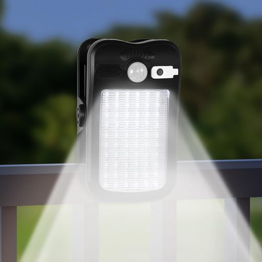 CHAMCHOI センサーライト 屋外 ソーラー 人感 クリップ式 IP65防水 防犯ライト USB/ソーラー充電式 2way充電 自動点灯/消灯