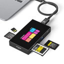 DOCKCASE8-IN-1CFEXPRESSTYPEB/TYPEAカードリーダータッチスクリーン搭載UHS-IISD/MICROSDスロット、4KHDMI、USB-C&USB-A3.2GEN2(10GBPS)、100W