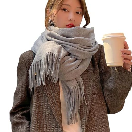 [Allanve]マフラーレディース大判ストール【高級な雰囲気・柔肌ふんわり・暖かい防風】柔らかいチェッ..