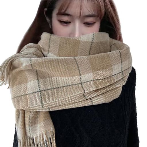 [Ailiyumo]ストールレディース冬マフラーチェック秋大判ストール厚手暖かい肩掛け大人カシミヤタッチ春ふわふわ学生柔らかい防寒冷房対策可愛い