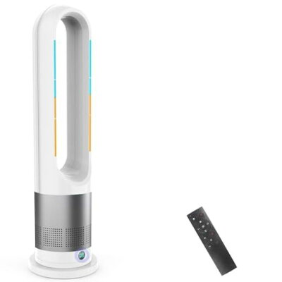 【2025新登場・冷暖兼用・羽根なし】扇風機タワーファン温風冷風冷暖房8段階送風&3...