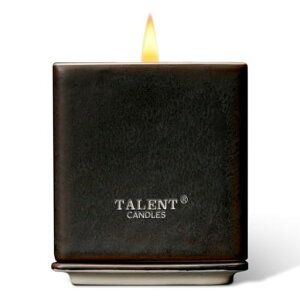TALENTCANDLES陶器四角杯アロマキャンドル大豆ワックスキャンドル約30時間ジャーキャンドル手作りの品質プレゼント(SantalNoir)