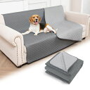 BOOMAGU100%防水シーツ両面使用可防水ベッドカバー犬猫用防水カバーベッド繰り返し使える噛み耐性速乾防ダニ制菌大判保護家具ペット粗末対策介護用(ライトグレ...