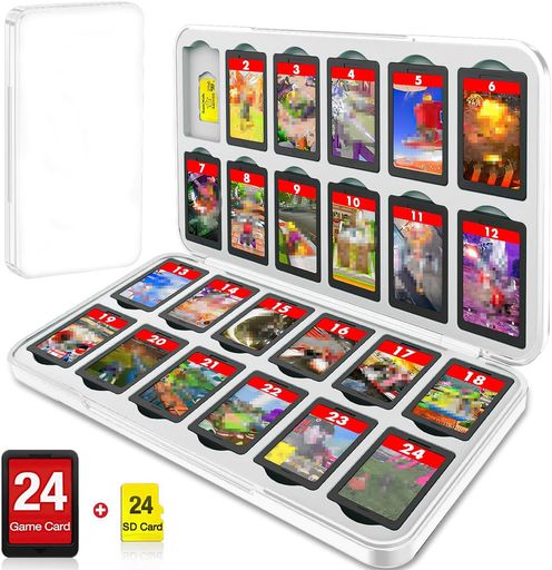ゲームカードケースForSwitch専用ソフトカードケース「シリコン内装」24枚収納+24枚SDメモリーカード収納PVE製自由DIYでき防水・防塵・傷つき防止薄型軽量持ち運び便利なコンパクトソフト… ゲームカードケースForSwitch専用ソフトカードケース「シリコン内装」24枚収納+24枚SDメモリーカード収納PVE製自由DIYでき防水・防塵・傷つき防止薄型軽量持ち運び便利なコンパクトソフト…