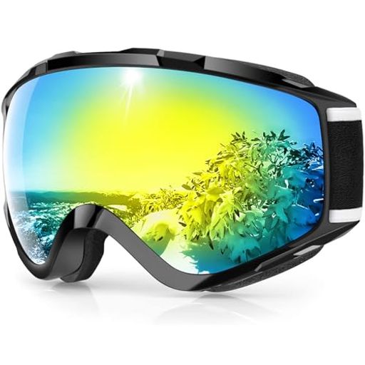[Findway]スキーゴーグルスノボゴーグル新アップグレードスノーボードゴーグルOTG広視野球面レンズUV40..