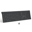 ICLEVERキーボードワイヤレスキーボード無線2.4G(レシーバー付属)日本語JIS配列薄型USB-C充電式フルキーボードテンキー付き静音ウルトラスリムパンタグラフパソコンPC用WINDOWS対応オフィス自…
