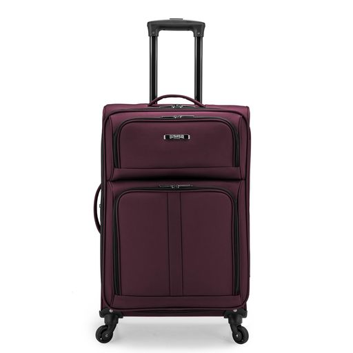 U.S. TRAVELER ANZIO ソフトサイド 拡張可能 スピナーラゲッジ バーガンディ CHECKED-MEDIUM 26-INCH ANZIO SOFTSIDE 拡張可能スピナーラゲッジ