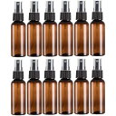雪樱千美スプレーボトル12本セットPET詰め替えボトルブラウン空容器遮光瓶霧吹き50ml