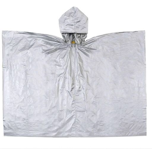 コジット災害時にアウトドアにスポーツ観戦に軽くて暖かい頭まですっぽりフード付アルミブランケット